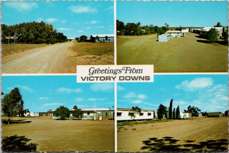 Victory Downs Motel South Australia Multiview UNUSED Vintage Postcard D59