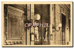 Old Postcard Paris Ecole Massillon Quai des Celestins The hall Monument of th...