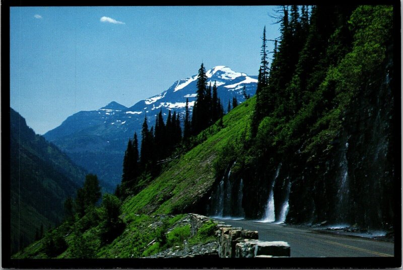 Weeping Wall Going to the Sun Highway Glacier National Park Montana Postcard