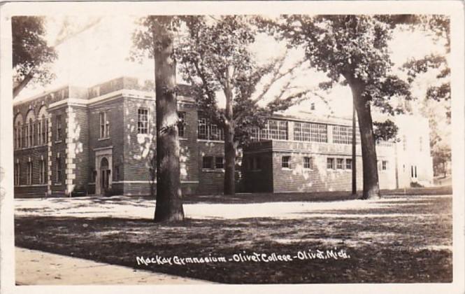 Michigan Olivet MacKay Gymnasium Olivet College 1939 Real Photo