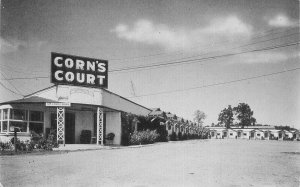 Postcard Texas Conway Texas Corn's Court & Grill 1940s roadside Dexter 23-1538