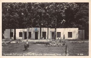 J49/ Helenwood Tennessee Postcard RPPC c40 Cline Spanish Cottage Glass House 84