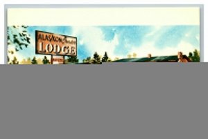 Vintage 1960's Advertising Postcard Alas/Kon Border Lodge Alaska Yukon Canada