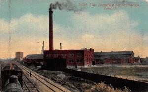 D9/ Lima Ohio Postcard c1910 Lima Locomotive Works Factory Railroad Machine CO