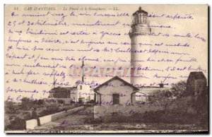 Old Postcard Lighthouse Cap d & # 39Antibes Lighthouse and semaphore