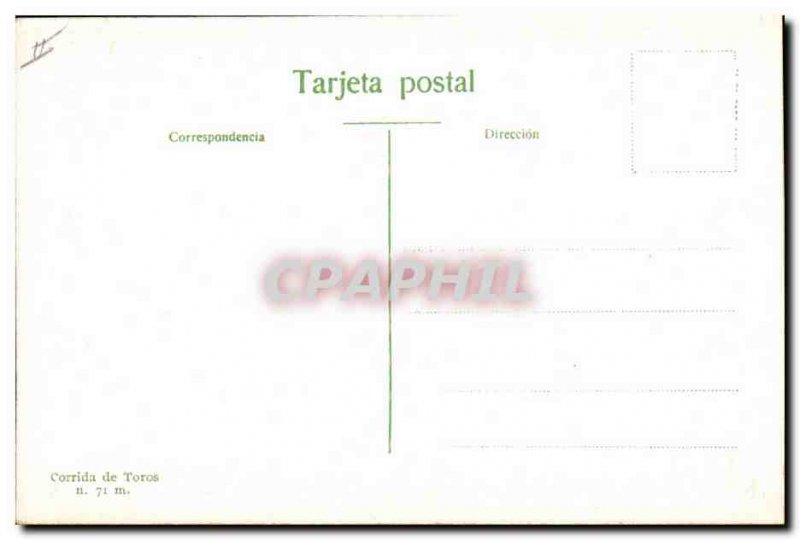 Old Postcard Bullfight Bullfight Epicando has picar