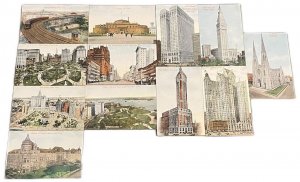 United States lot 12 vintage postcards old New York