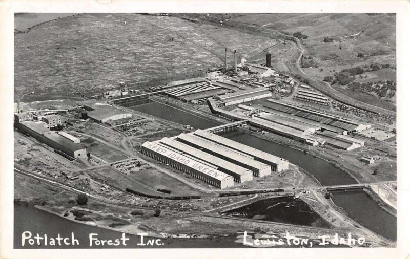 Lewiston Idaho Potlatch Forest Inc Real Photo Vintage Postcard AA31480