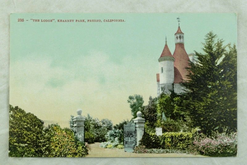 C.1910 The Lodge Kearney Park, Presno, California. Vintage Postcard P101