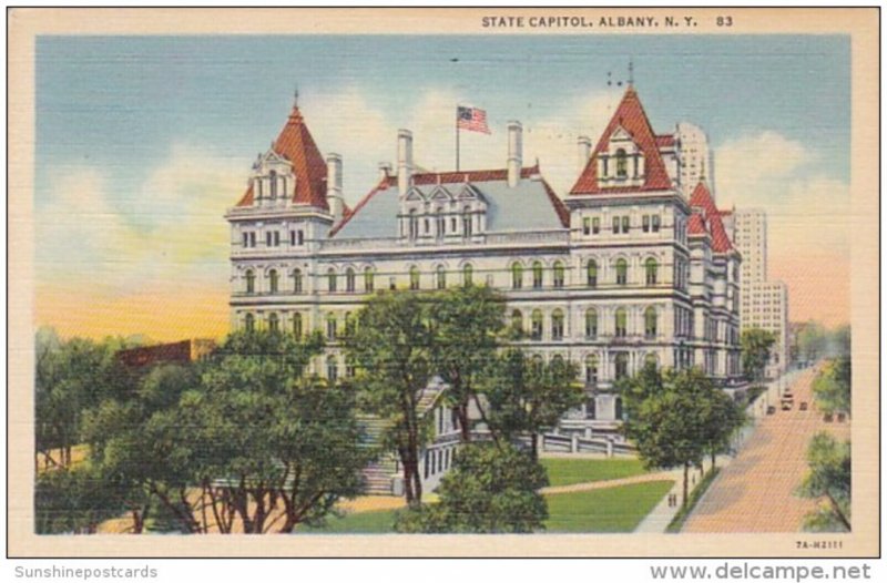 New York Albany State Capitol Building 1941 Curteich