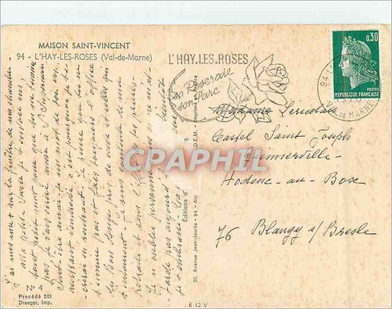 'Postcard Modern House Saint Vincent L''Hay les Roses (Val de Marne)'