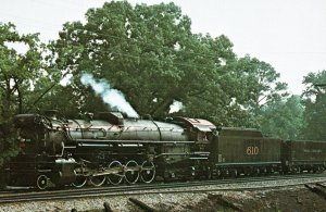 Southern #610 Former Texas & Pacific Locomotive Postcard