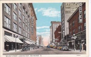 Iowa Des Moines Walnut Street Looking East Curteich