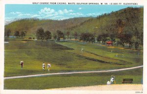 White Sulphur Springs West Virginia Golf Course from Casino Postcard AA37544