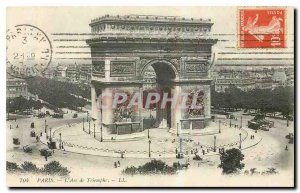 Old Postcard Paris Arc de Triomphe