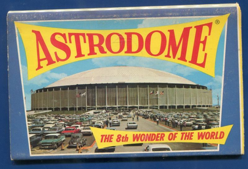 The Astrodome Houston Texas chrome postcard folder