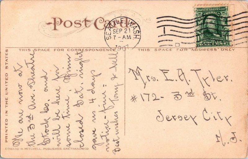 Salem Oregon State Capitol Willamette University Postcard E. H. Mitchell 1907