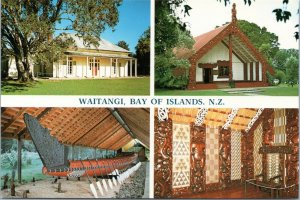 postcard New Zealand - Waitangi - Bay of Islands - multiview