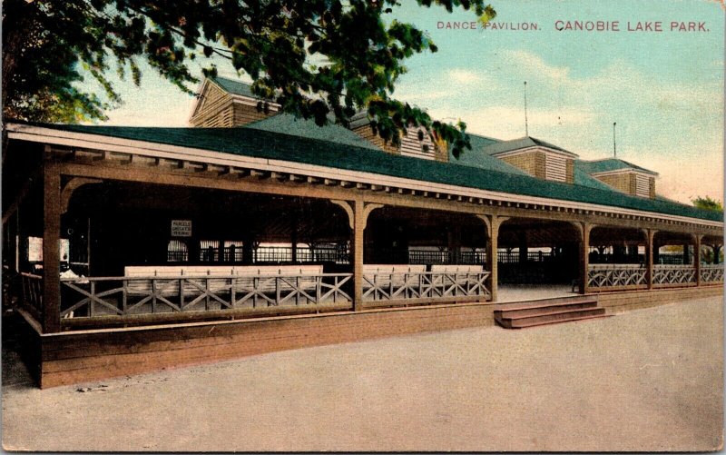 Postcard Dance Pavilion at Canoe Lake Park in Salem, New Hampshire~137792