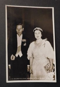 Mint England Royalty Postcard RPPC TM King George VI Queen Elizabeth