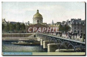 Old Postcard Paris Pont des Arts and the Institute