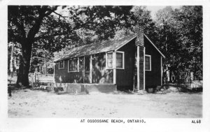 Ossosane Beach Ontario Canada Cabin Cottage Real Photo Vintage Postcard AA83160