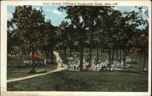 Tulsa Oklahoma OK Sand Springs Children's Playground Vintage Postcard