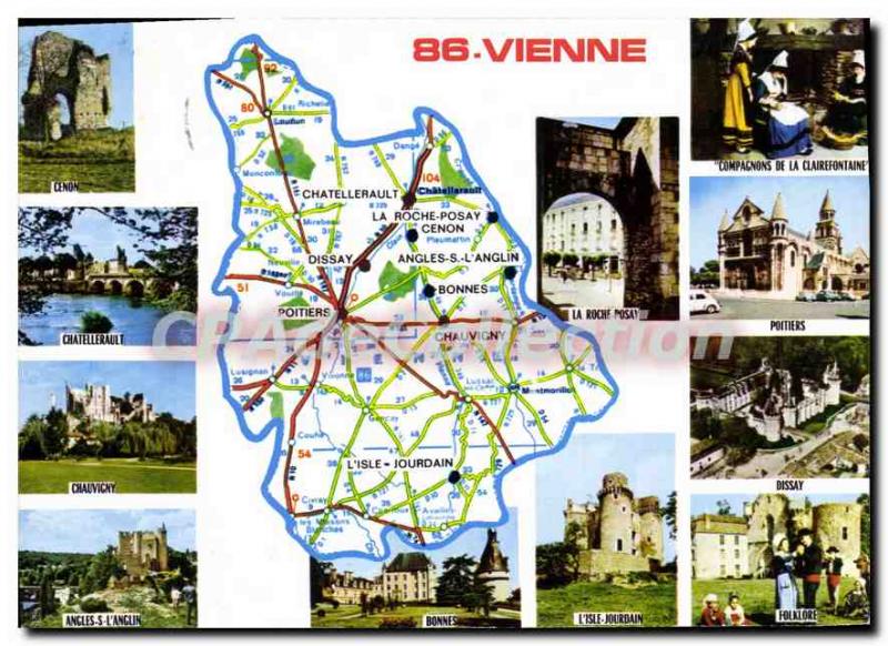 Postcard Modern Vienna Cenon Chauvigny Best Diss La Roche Posay Chatellerault...