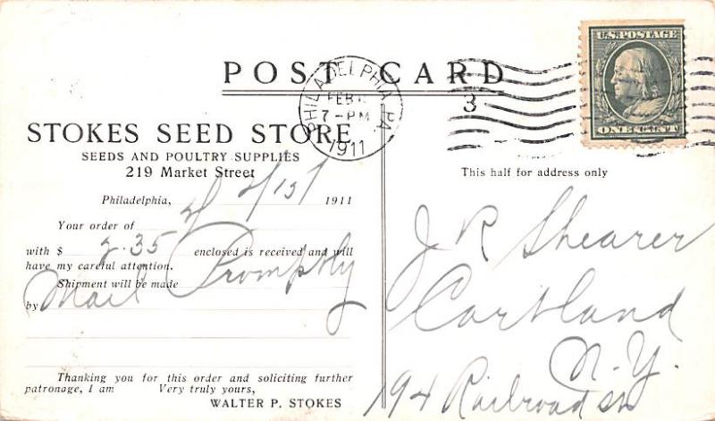 Stokes' Standard Seed Advertising 1911 