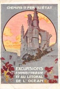 Excursions En Vendee en Touraine Et Au Littoral De L'Ocean Advertising Unused...