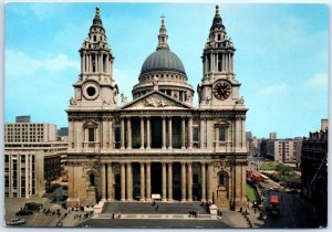 Postcard -The West Front of St. Paul's Cathedral - London, England