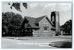 1975 First Methodist Church & Parsonage Rockford Iowa IA RPPC Photo Postcard