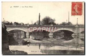 Niort Old Postcard The Main bridges