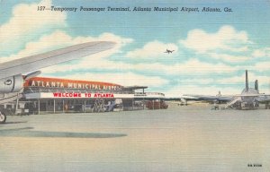 Temporary Passenger Terminal Atlanta Municipal Airport Postcard