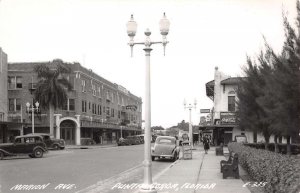 Punta Gorda Florida Marion Avenue Real Photo Vintage Postcard U6660