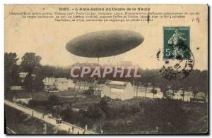 Old Postcard Jet Aviation Zeppelin Airship Auto ball count of Vaulx