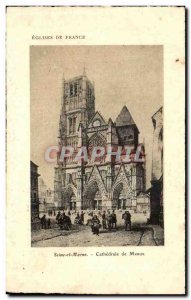 Postcard Old Church In France Seine et Marne Cathedrale de Meaux