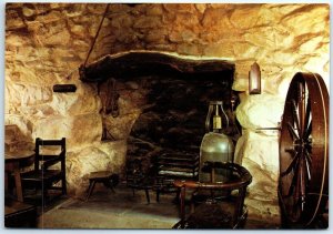 Postcard - Interior, One roomed cottage, Llainfadyn - Rhostryfan, Wales