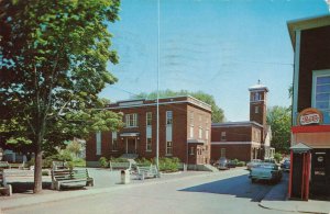 Circa 1960's City Hall, Montmagny, Quebec, Canada Classic Cars & Pepsi-Cola Sign