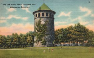 Vintage Postcard 1946 The Old Water Tower Rockford Park Wilmington Delaware DE