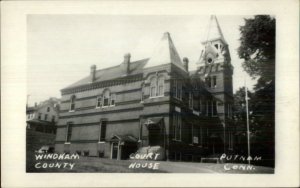 Putnam CT Windham County Court House Real Photo Postcard