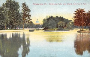 Centennial Lake and Island, Fairmount Park Philadelphia, Pennsylvania PA  
