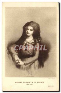 Postcard Old Lady of France Eslisabeth