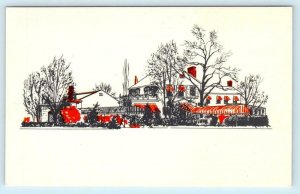 TOMS RIVER, New Jersey NJ ~ Artist View YE OLDE CEDAR INN Roadside  Postcard