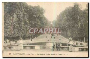 Postcard Old Saint Cloud park pelvis and Allee du Fer a Cheval