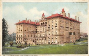 Colorado Springs Colorado c1910 Postcard Antlers Hotel by Detroit Publishing