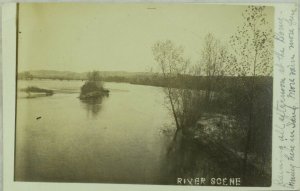 C.1900-07 RPPC, River Scene, Sauk City, WI., Vintage Postcard P96 