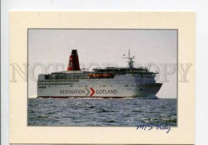 401893 SWEDEN Destination Gotland ship Visby Old postcard