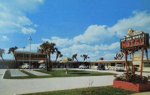 Rip Van Winkle Motel, Daytona Beach, FLA. Vintage Postcard F71