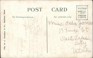 Cambridge MA Harvard College Football Stadium c1940-50s Vintage Postcard